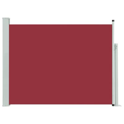 vidaXL Uvlačiva bočna tenda za terasu 140 x 500 cm crvena
