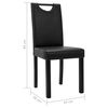 vidaXL Blagovaonske stolice od umjetne kože 2 kom crne