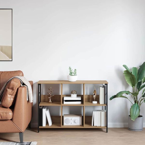 vidaXL Polica Umjetnički hrast 102 x 32 x 72,5 cm Konstruirano drvo