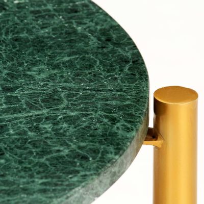 vidaXL Stolić za kavu zeleni 60x60x35 cm pravi kamen mramorne teksture