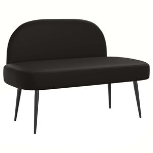 vidaXL Oblikovana klupa s naslonjačem Crna 110 x 60 x 76 cm