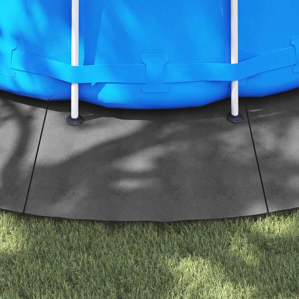 vidaXL Podni sheet za bazen Svjetlosiva Ø 610 cm Poliester geotekstil