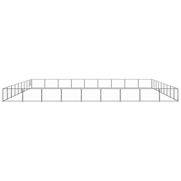 vidaXL Kavez za pse crni 81 m&sup2; čelični