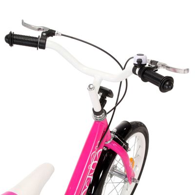 vidaXL Dječji bicikl 16 inča crno-ružičasti