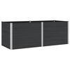 vidaXL Povi&scaron;ena vrtna gredica Crna 250 x 100 x 91 cm WPC i aluminij