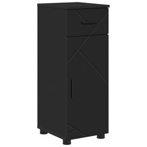 vidaXL Kupaonski ormar Crna 30 x 35 x 80 cm Konstruirano drvo, Metal