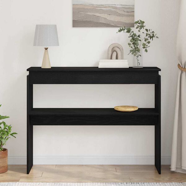 vidaXL Konzolna stolica Crni hrast 80 x 30 x 102 cm Konstruirano drvo