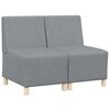 vidaXL Modularna sofa bez naslona 2 kom. Svijetlo siva tkanina