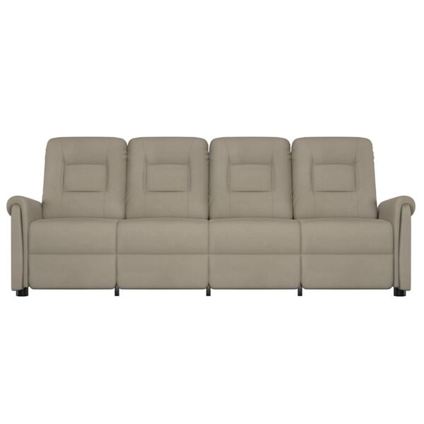 vidaXL Masažni četverosjed od mikrovlakana svjetlosivi