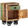 vidaXL Noćni ormarić s kotačima 40x30x57 cm masivno obnovljeno drvo