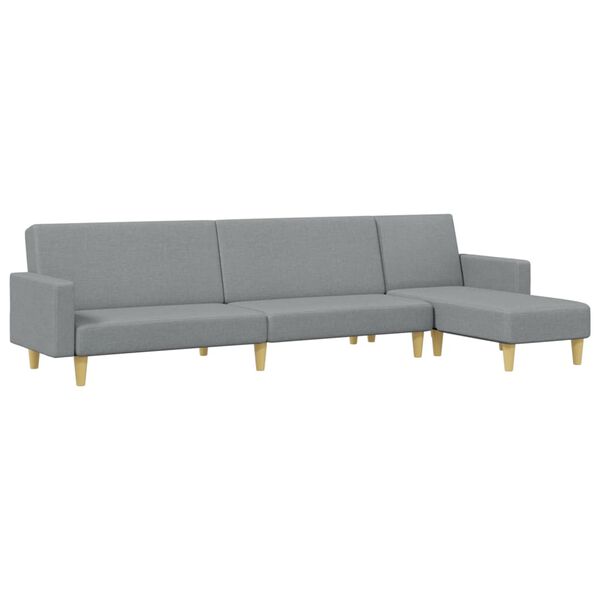 vidaXL 2-dijelni set sofa svjetlosivi od tkanine