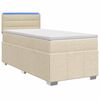 vidaXL Boxspring krevet s madracem Krem 100 x 200 cm Tkanina
