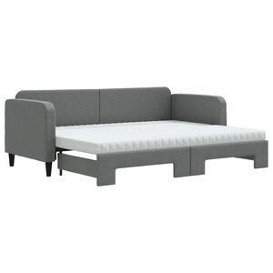 vidaXL Dnevni krevet na razvlačenje tamnosivi 80 x 200 cm od tkanine