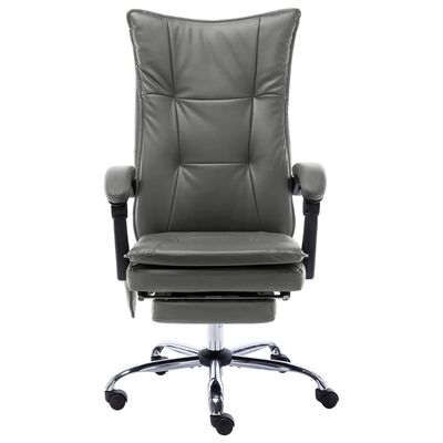 vidaXL Masažna uredska stolica od umjetne kože antracit