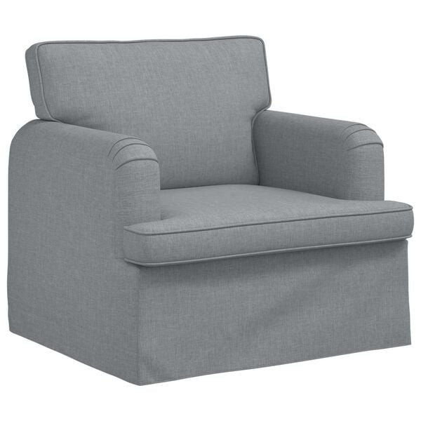 vidaXL Sofa 2 pcs Svijetlo siva 144 x 80 x 85 cm tkanina