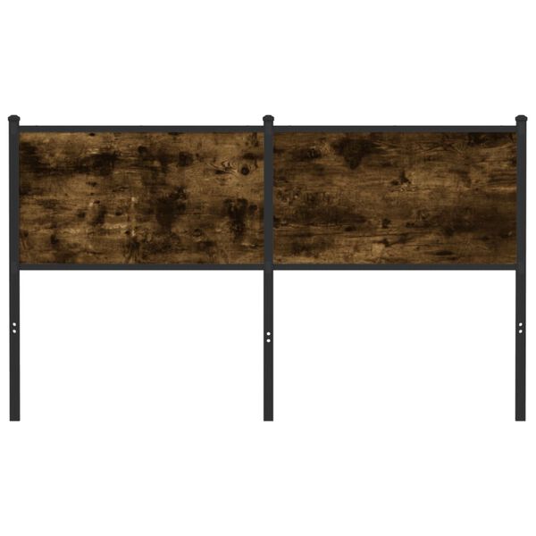 vidaXL Uzglavlje dimljena boja hrasta 150 cm konstruirano drvo i čelik