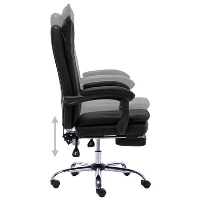 vidaXL Uredska stolica od umjetne kože crna