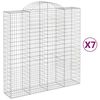 vidaXL Lučne gabionske ko&scaron;are 7 kom 200x50x200/220cm pocinčano željezo