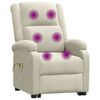 vidaXL Masažna fotelja na podizanje krem bar&scaron;unasta