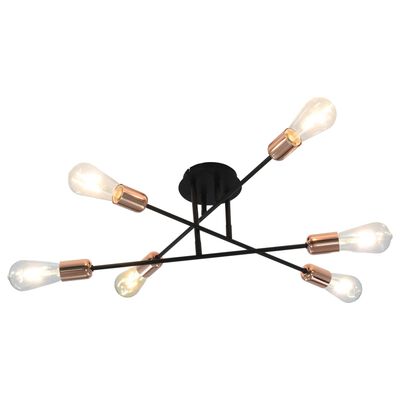 vidaXL Stropna svjetiljka sa žaruljama sa žarnom niti 2 W crno-bakrena