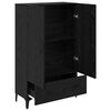 vidaXL Highboard Crni hrast 70 x 31 x 115 cm Obrađeno drvo i čelik