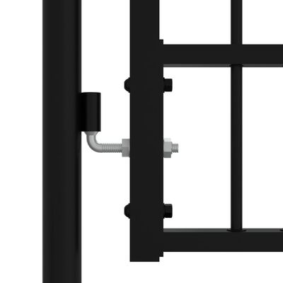vidaXL Vrata za ogradu sa šiljcima crna 406x120 cm čelična