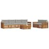 vidaXL Set vanjskih sofa s jastukom 7 pcs Prirodna i svijetlo siva