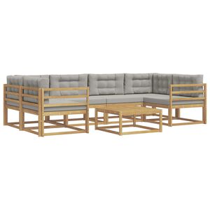vidaXL Set vanjskih sofa 5 kom. Bijela i svjetlosiva