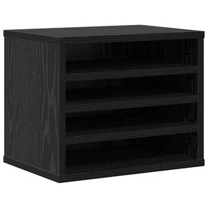 vidaXL Organizator stola Crni hrast 36 x 26 x 29,5 cm