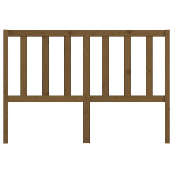 vidaXL Uzglavlje za krevet boja meda 126 x 4 x 100 cm masivna borovina