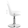 vidaXL Okretne blagovaonske stolice od umjetne kože 4 kom bijele