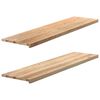 vidaXL Prozorske klupice 2 kom 160x40x2 cm netretirane masivne hrast