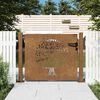 vidaXL Vrtna vrata 100x100 cm Corten čelik Dizajn stabla