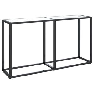 vidaXL Konzolni stol prozirni 140 x 35 x 75,5 cm od kaljenog stakla