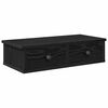 vidaXL Zidna polica s ladicama crna 60x28x15 cm izrađeno drvo