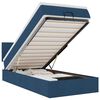 vidaXL Otomanski krevet s madracem i LED plavi 100x200 cm tkanine