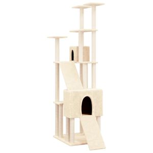 vidaXL Penjalica za mačke sa stupovima za grebanje krem 190 cm