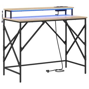 vidaXL Stol Sonoma hrast 100 x 50 x 86,5 cm Konstruirano drvo