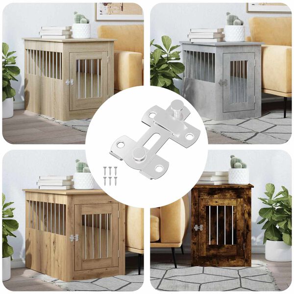 vidaXL Zaključavanje vrata 12 pcs Srebrno 70 x 8 mm Čelik