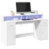vidaXL Radni stol LED bijeli 160x55x91 cm od konstruiranog drva