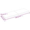 vidaXL Stolna ploča svjetlosmeđa 120x40x(2-4) cm tretirana hrastovina