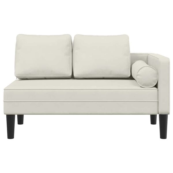 vidaXL Počivaljka s jastucima krem baršunasta