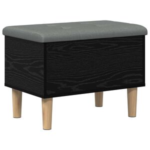 vidaXL Klupa za odlaganje s jastučićem Crni hrast 62 x 42 x 46 cm