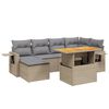 vidaXL 7-dijelni set vrtnih sofa od poliratana s jastucima bež