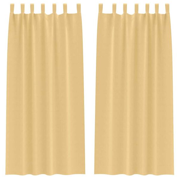 vidaXL Zavjese za blackout s prstenovima 2 pcs Bež 260 x 140 cm