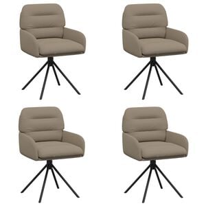 vidaXL Okretne blagovaonske stolice 4 pcs Umjetna koža Boja cappuccina