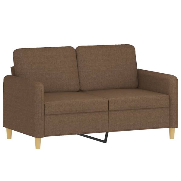 vidaXL 2-dijelni set sofa s jastucima smeđi od tkanine