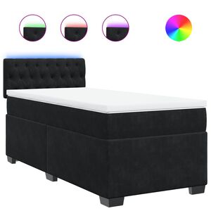 vidaXL Box spring krevet s madracem crni 80 x 200 cm bar&scaron;unasti