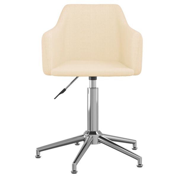 vidaXL Okretne blagovaonske stolice od tkanine 6 kom krem