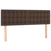 vidaXL Krevet box spring s madracem LED smeđi 140x200 cm umjetna koža